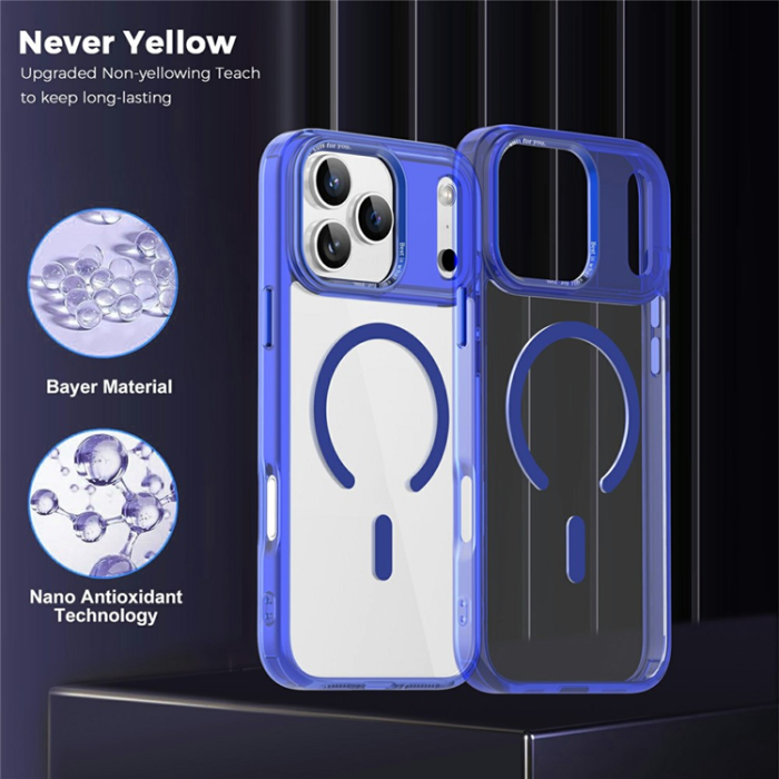 A-One Brand - iPhone 17 Pro Max Mobilskal MagSafe Transparent TPU+PC - Sapphire