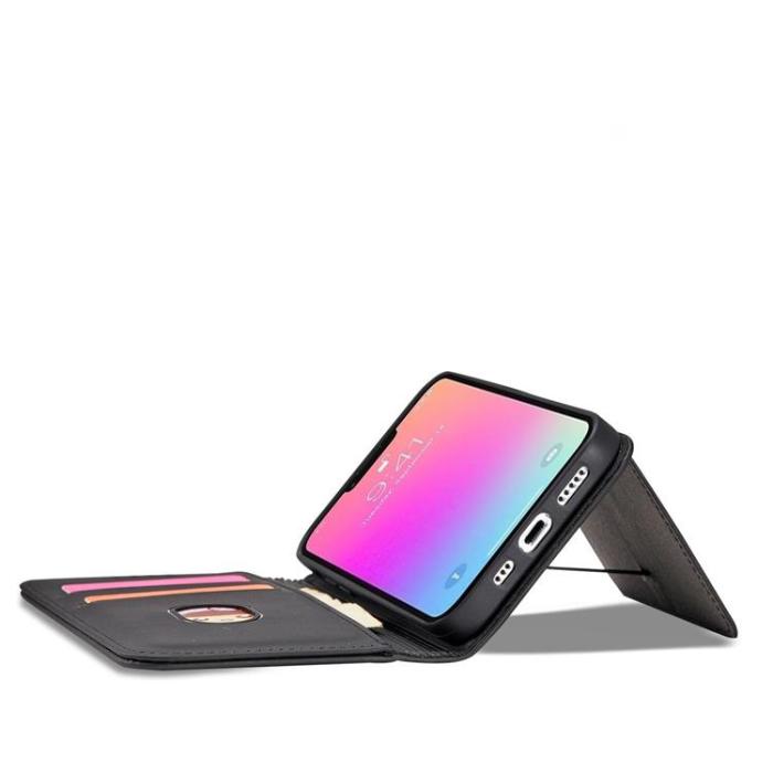 OEM - iPhone 12 Pro Max Plånboksfodral Magnet Stand - Svart