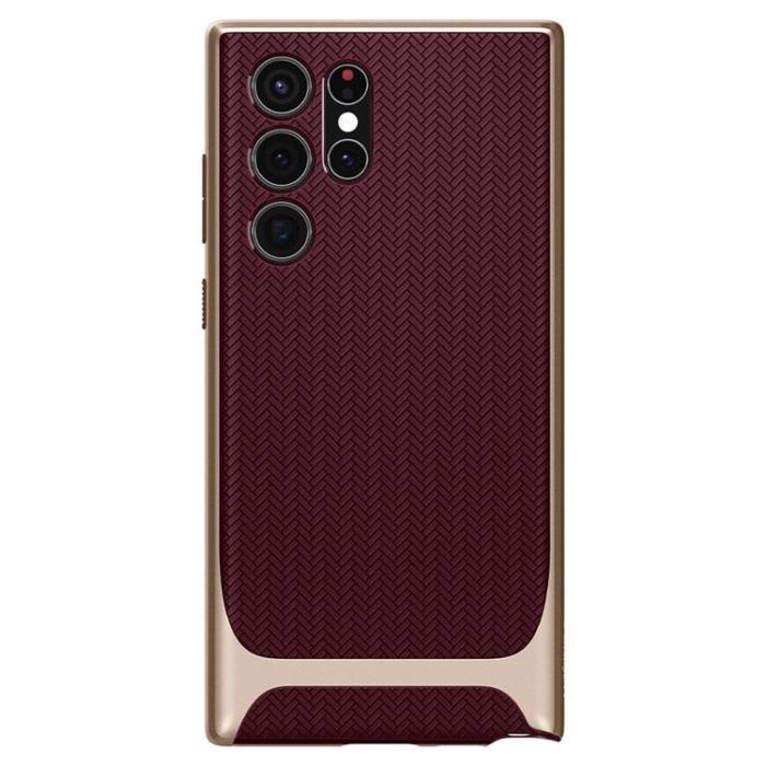 UTGATT - Spigen Neo Hybrid Skal Galaxy S22 Ultra - Burgundy