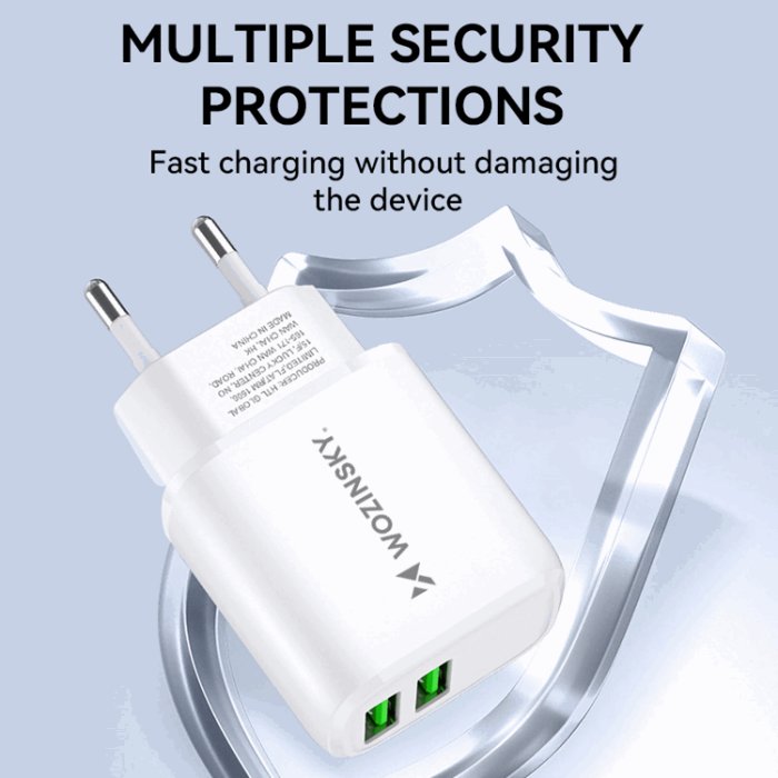 Wozinsky - Wozinsky Väggladdare CUWCW 2.4A 2 x USB-A - Vit