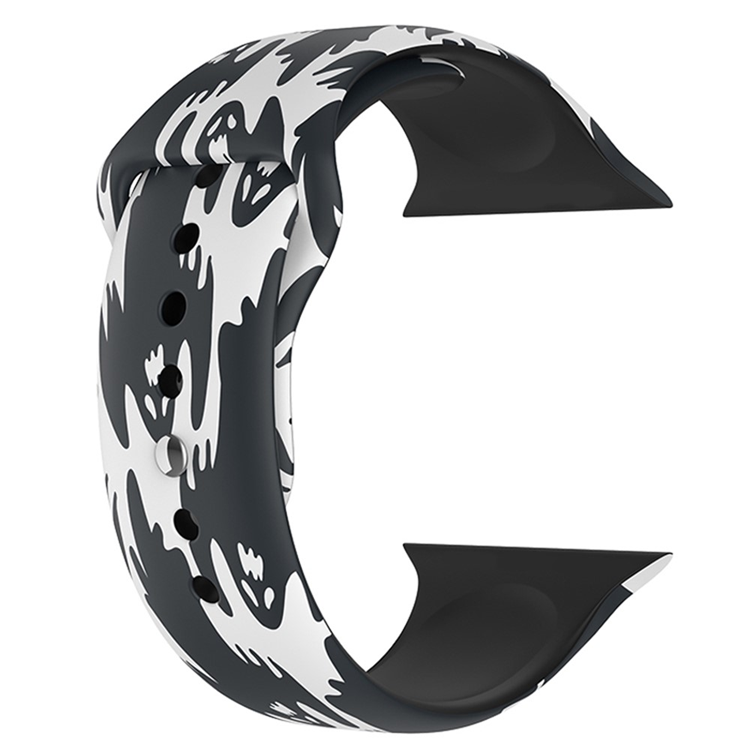 Apple Watch (38/40/41mm) Armband halloween floral - Svart Ghosts | 5122 | AlltMobil