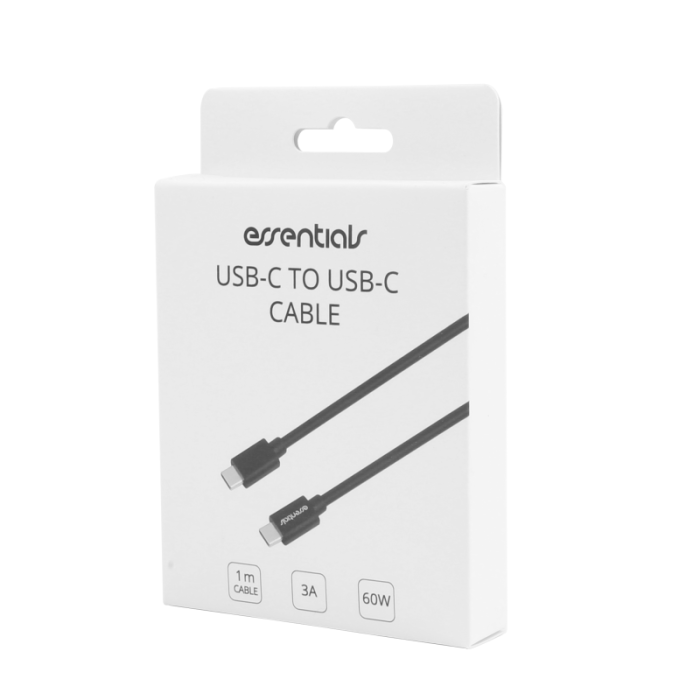 UTGATT1 - Essentials MFi USB-C till USB-C Kabel 1m - Svart