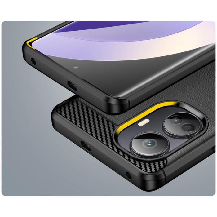 OEM - Realme 10 Pro Plus Skal Silicone Carbon - Svart