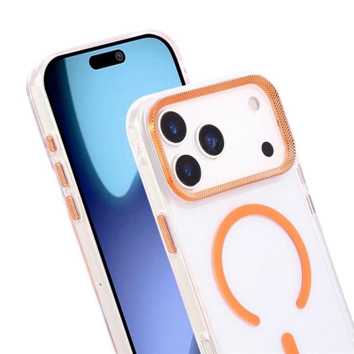 A-One Brand - iPhone 17 Pro Max Mobilskal MagSafe Texture Frame - Orange