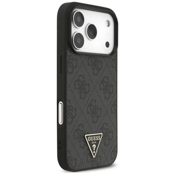 Guess - Guess iPhone 17 Pro Mobilskal MagSafe 4G Strap Triangle Logo - Svart