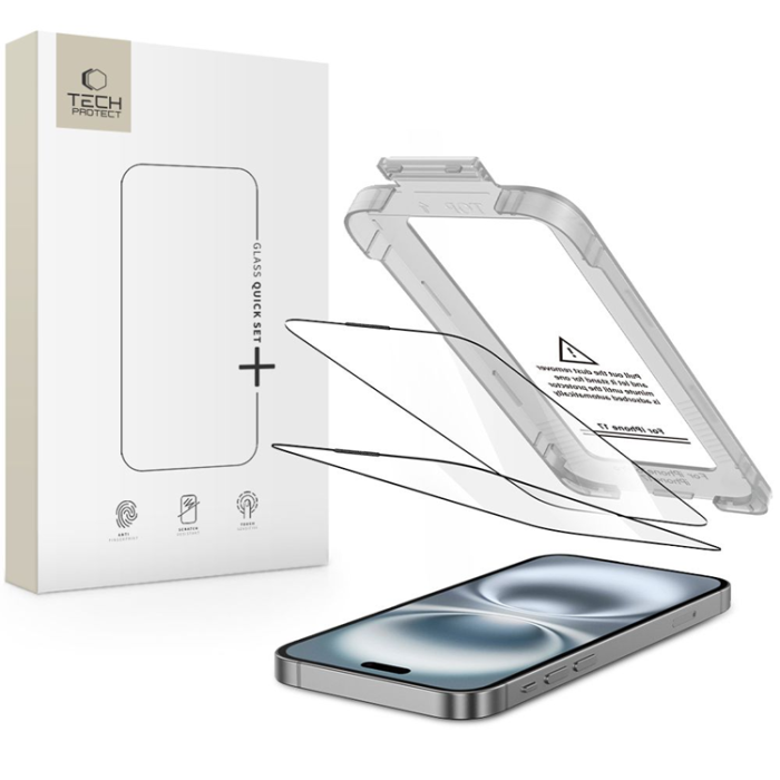Tech-Protect - [2-Pack] Tech-Protect iPhone 17 Pro Härdat Glas Skärmskydd - Svart