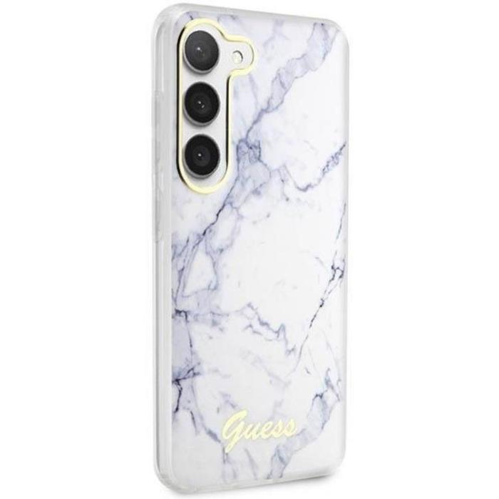 Guess - Guess Galaxy S23 Plus Mobilskal Marble - Vit