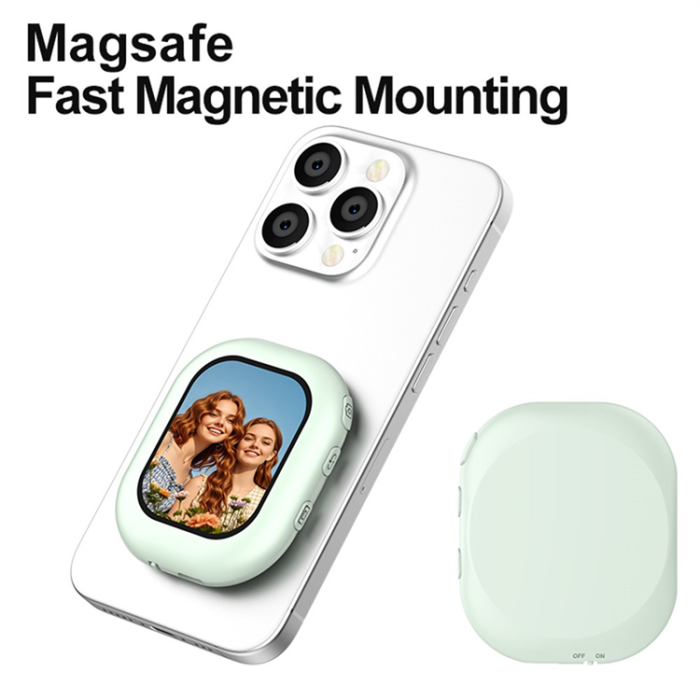 OEM - Magnetisk Selfie-Skärm för Mobil 2.01'' Trådlös Display T3