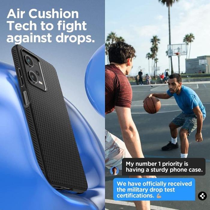 UTGATT - Spigen Xiaomi Redmi Note 12 Pro Mobilskal Liquid Air - Svart