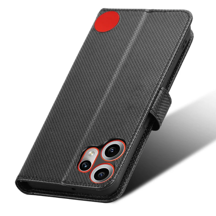 A-One Brand - Nothing CMF Phone 2 Pro Plånboksfodral Diamond Läder - Svart