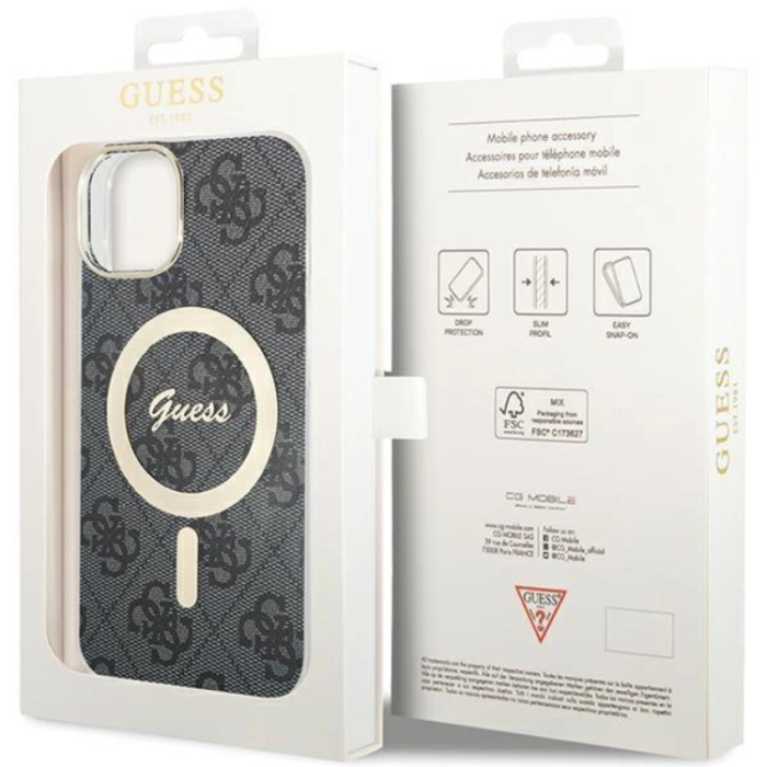 Guess - Guess iPhone 15/14 Plus Mobilskal Magsafe - Svart