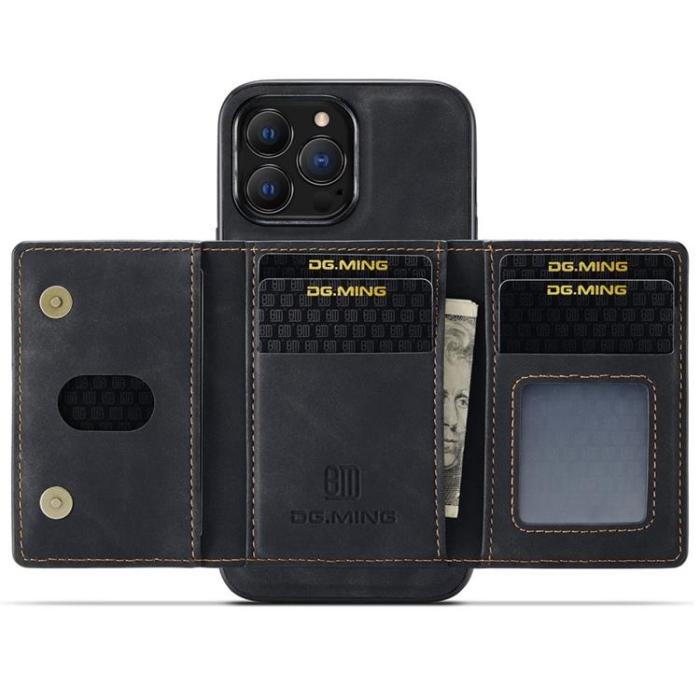 DG.MING - DG.MING iPhone 14 Pro Plånboksfodral M2 Detachable 2in1 - Svart