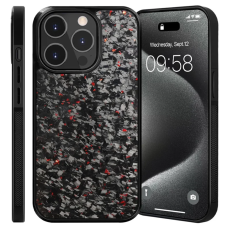 A-One Brand - iPhone 15 Pro Mobilskal Aramid Fiber Forged - Röd