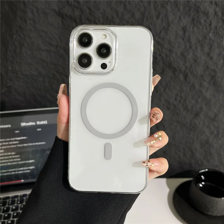 iPhone 15 Pro Max Mobilskal MagSafe Compatible Protective - Silver (Titangrå) | 2353 | AlltMobil