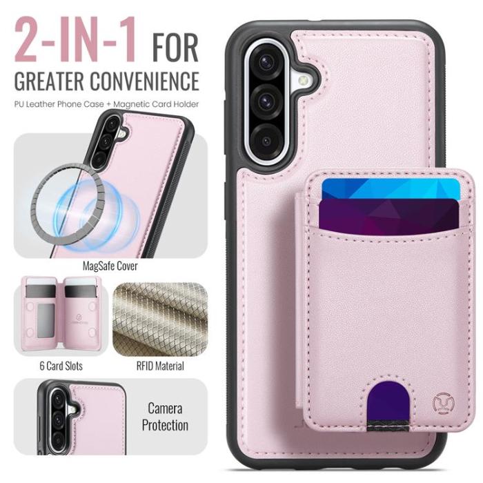 OEM - JEEHOOD Samsung Galaxy A26 5G Mobilskal KonstLäder - Rosa