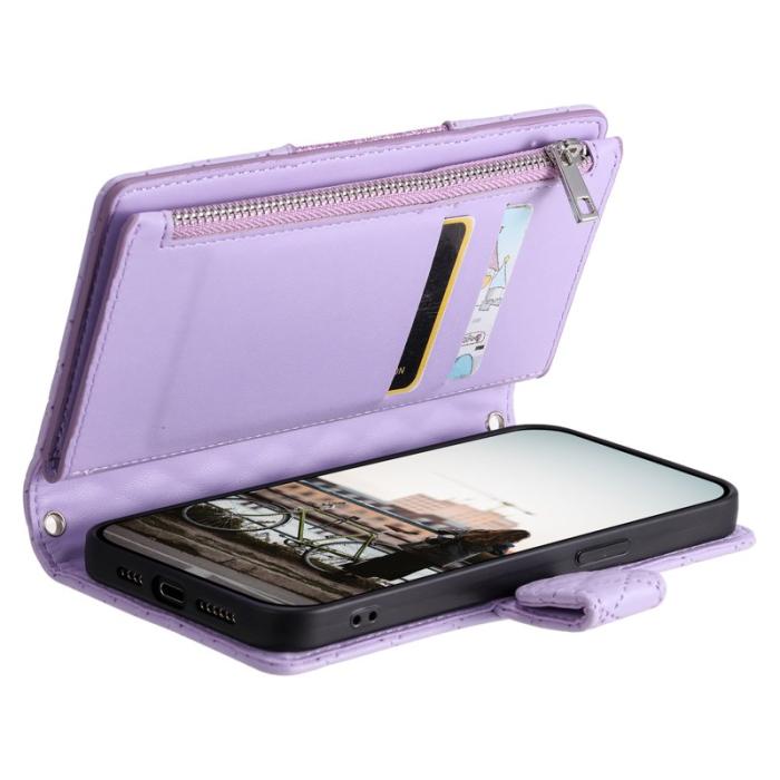 OEM - Glitter Plånboksfodral Konstläder för Samsung Galaxy S26/S26 Pro - Lila