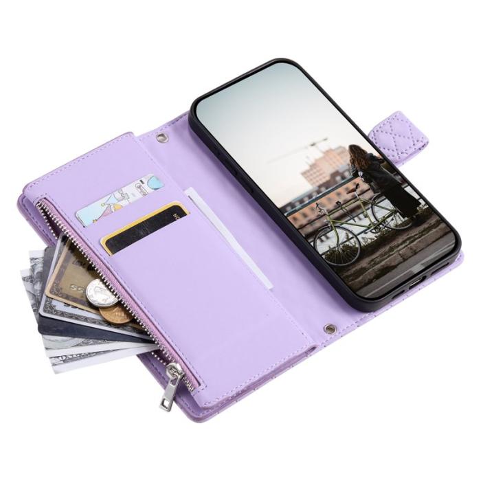 OEM - Glitter Plånboksfodral Konstläder för Samsung Galaxy S26/S26 Pro - Lila