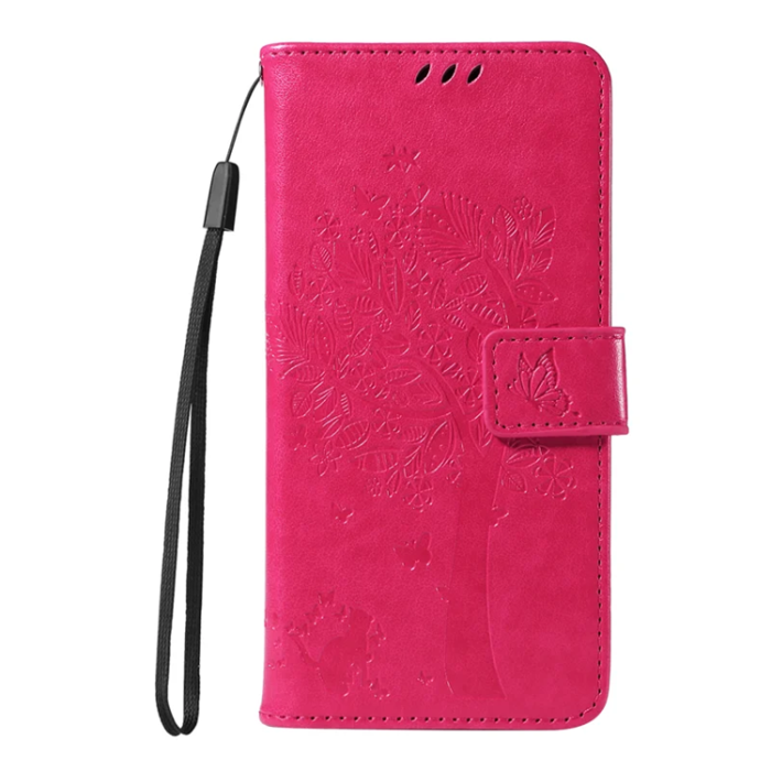 A-One Brand - iPhone 17 Plånboksfodral Tree Pattern - Rosa