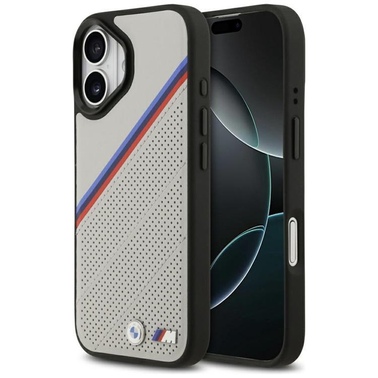 BMW iPhone 17 Mobilskal MagSafe M Tricolor Metal Logo - Grå | 2353 | AlltMobil