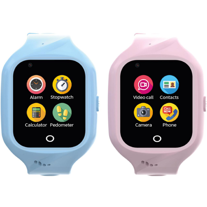Celly - Celly Kidswatch 4G Smartwatch för barn Blå + Rosa rem