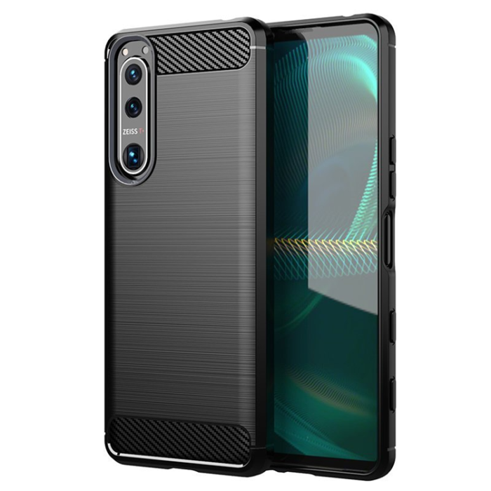 UTGATT1 - Sony Xperia 5 III Skal Carbon Flexible - Svart