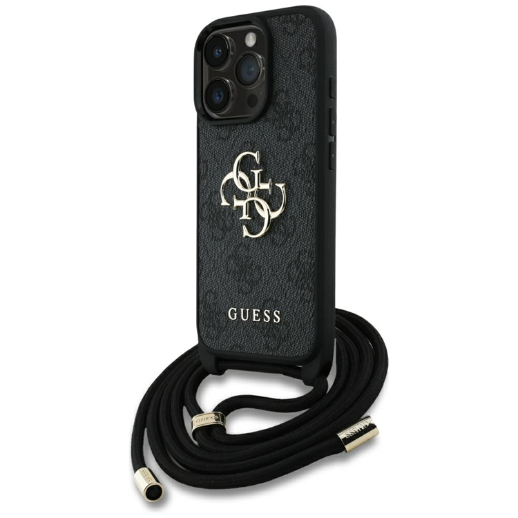Guess iPhone 16 Pro Max Mobilskal Crossbody Big Logo - Svart | 2353 | AlltMobil