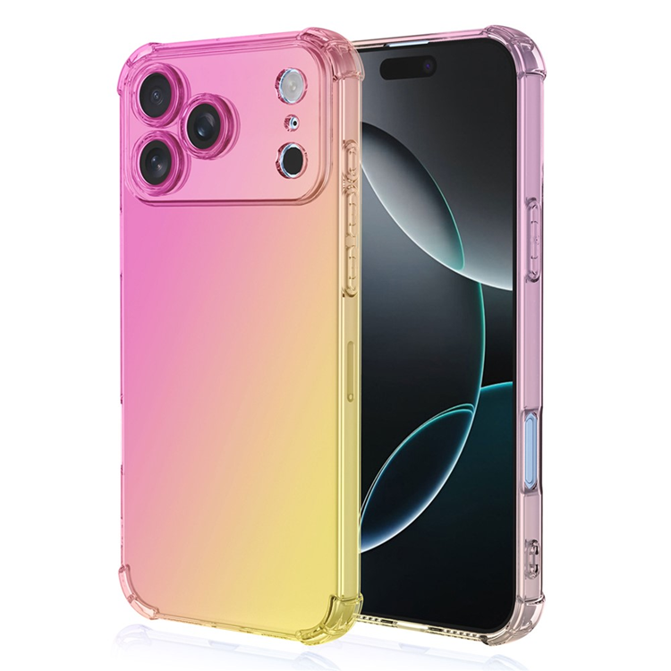 Mobilskal till iPhone 17 Pro Gradient Färg Anti-Drop - Rosa/Guld | 2353 | AlltMobil