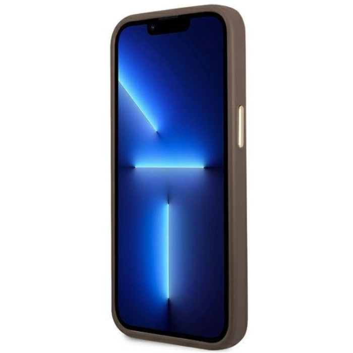 Guess - GUESS iPhone 14 Pro Skal Vintage Gold Logo - Brun