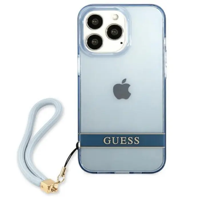 Guess - Guess iPhone 13/13 Pro Skal Translucent Stap - Blå