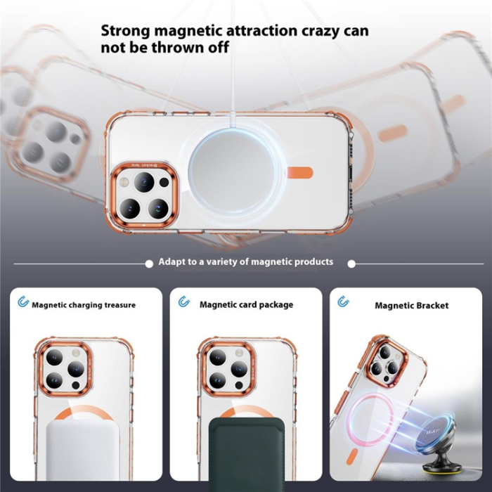A-One Brand - iPhone 16 Pro Mobilskal MagSafe Kickstand - Orange