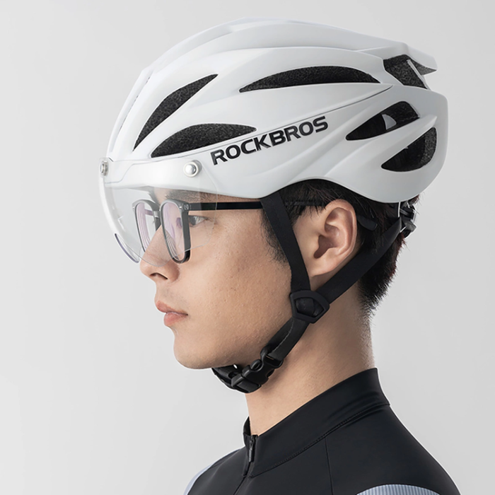 Rockbros - Rockbros Cykelhjälm Avtagbara UV-Skyddsglasögon - Brun