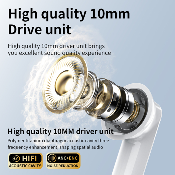 A-One Brand - TWS Trådlösa Bluetooth-Hörlurar In-Ear HD Touch Screen Laddningsfodral LX-50