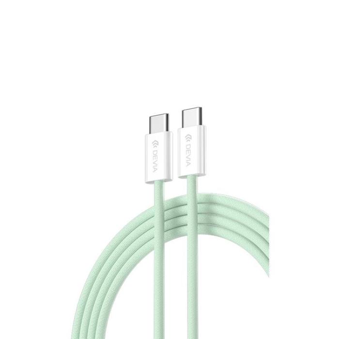 Devia - Devia USB-C Till USB-C 60W Kabel 3A 1m Smart EC325 PD Grön