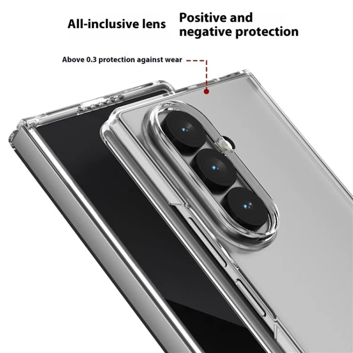 A-One Brand - Galaxy Z Fold7 5G Mobilskal Anti-Drop Hård PC - Transparent