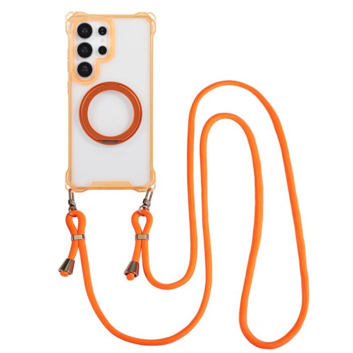 OEM - Mobilskal till Samsung Galaxy S26 Ultra Magnetiskt Ställ TPU + PC - Orange
