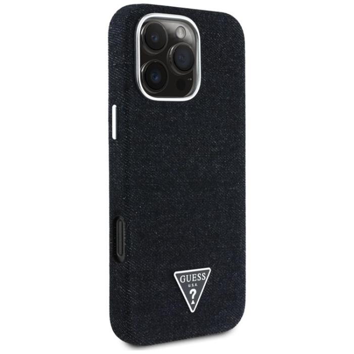 Guess - Guess iPhone 16 Pro Mobilskal MagSafe Denim Triangle - Svart