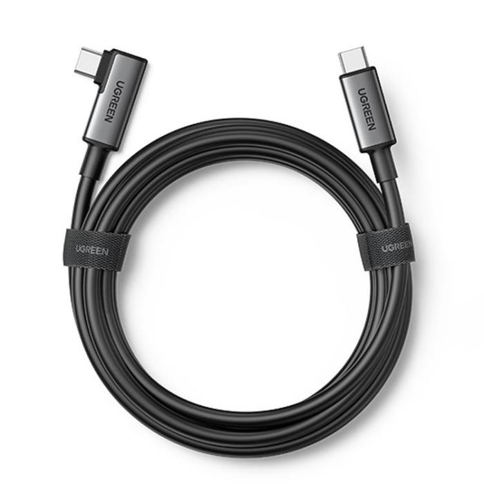 Ugreen - Ugreen Angled USB USB-C till USB-C kabel 60W 5m - Svart