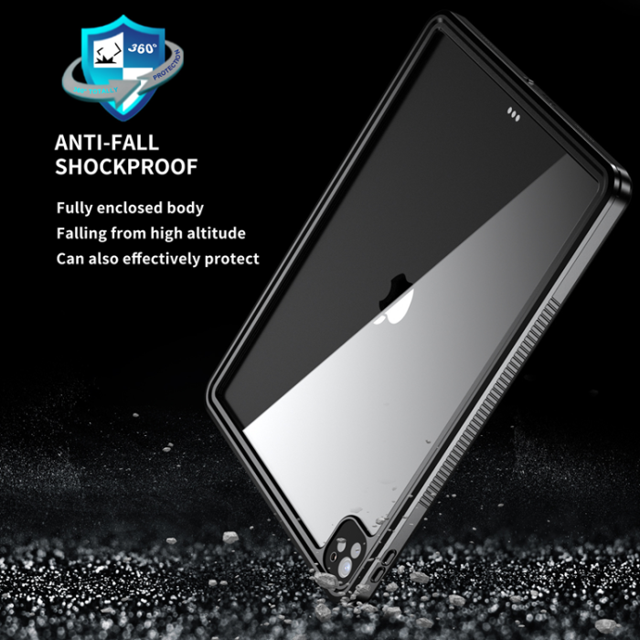 OEM - iPad Pro 10.5 (2017/2019) Skal SHELLBOX Vattentät Shockproof - Svart