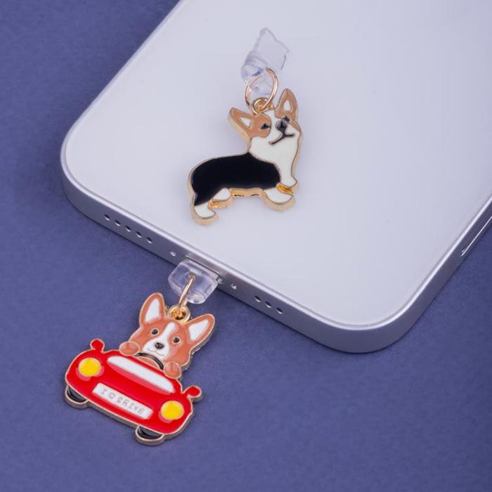 OEM - Hängande Charms HUNDAR för Mobil (USB-C)