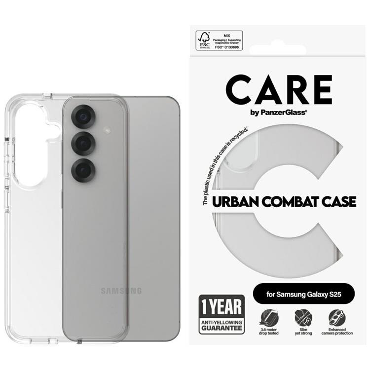 CARE By PanzerGlass Galaxy S25 Mobilskal Urban Combat - Clear | 2353 | AlltMobil