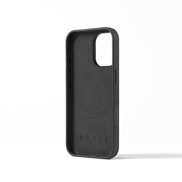 Mujjo - Mujjo iPhone 16 Mobilskal MagSafe Läder - Svart