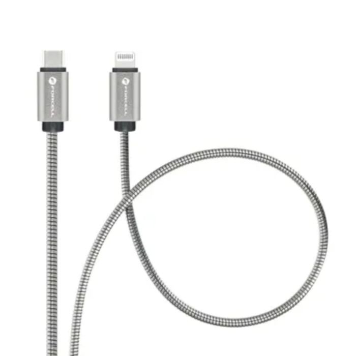 Forcell - FORCELL USB-C - Lightning 27W Kabel 2m C238 PD 3A - Silver