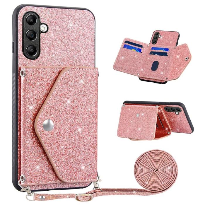 OEM - Mobilfodral för Samsung Galaxy S26 Kortfack Kickstand Konstläder - Rosa
