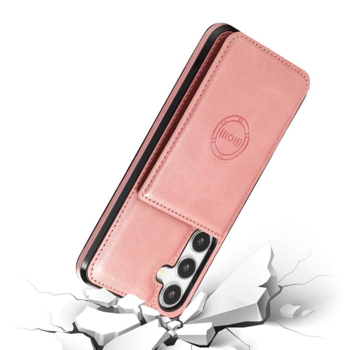 OEM - Mobilfodral för Samsung Galaxy S26 Kortfack Kickstand Konstläder - Roséguld
