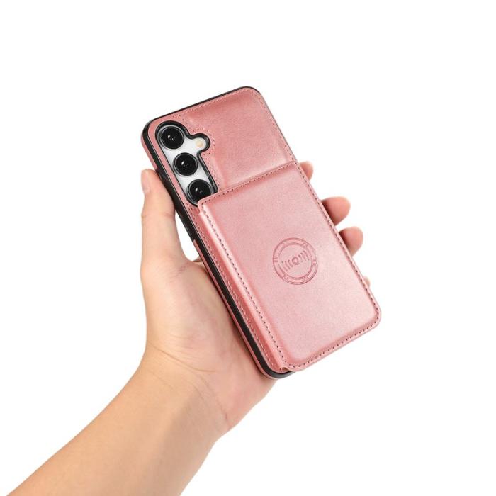 OEM - Mobilfodral för Samsung Galaxy S26 Kortfack Kickstand Konstläder - Roséguld