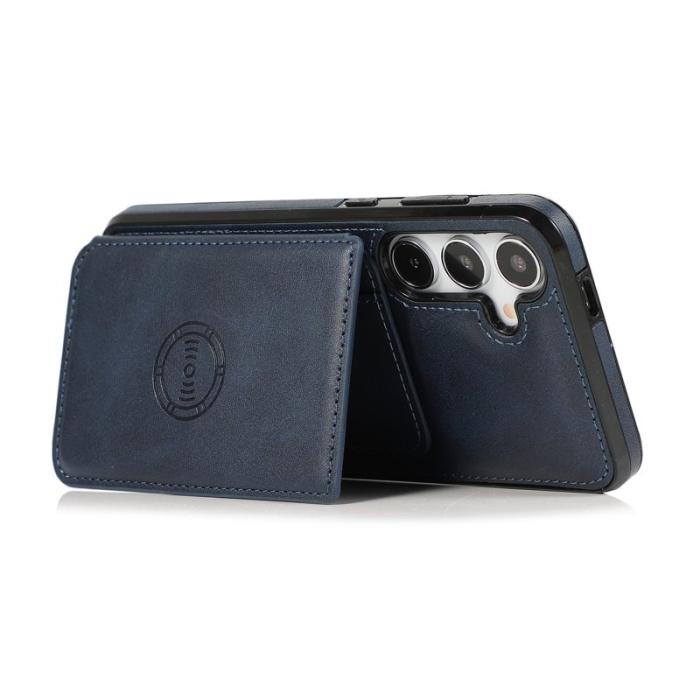 OEM - Mobilfodral för Samsung Galaxy S26 Kortfack Kickstand Konstläder + TPU - Blå