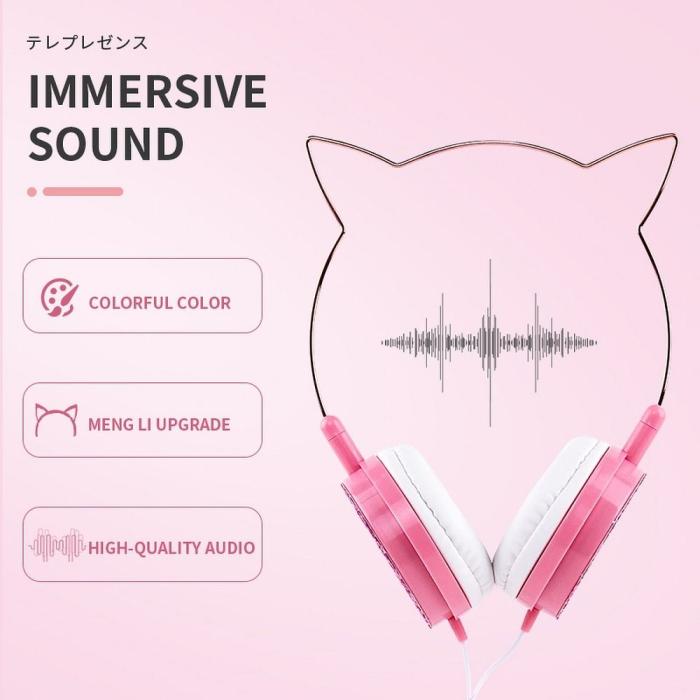 OEM - Hörlurar CAT EAR modell YLFS-22 Jack 3,5mm svart