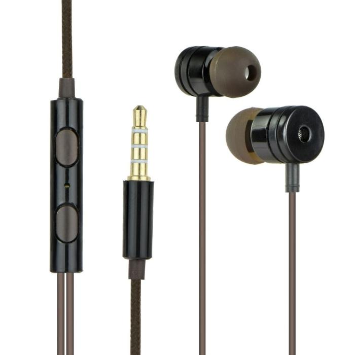 OEM - Hörlurar stereo svart låda metall MI