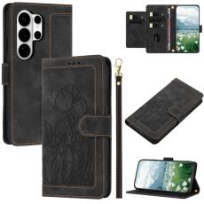 OEM - Pl&aring;nboksfodral f&ouml;r Samsung Galaxy S26 Ultra Konstl&auml;der 5 kortfack - Svart