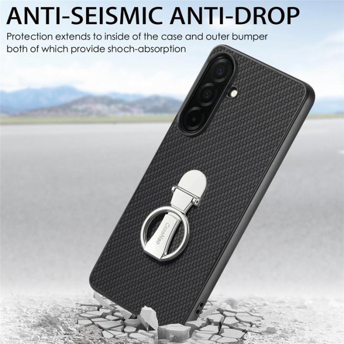 OEM - Mobilskal för Samsung Galaxy S26 Kortfack Kickstand Kolfiber - Svart